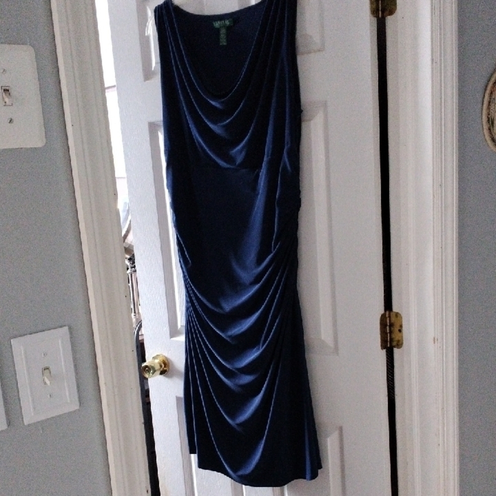Lauren Ralph Lauren Midnight Blue Midi Dress